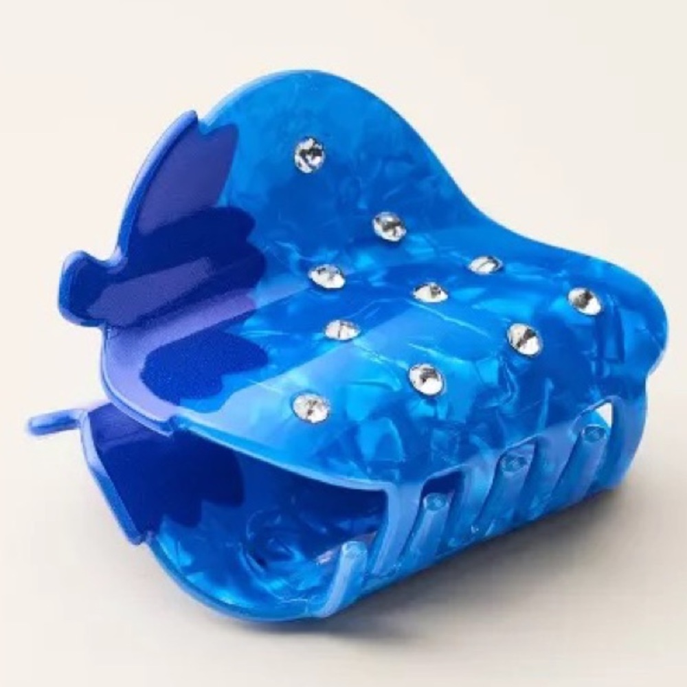 *5/$40 NWT Kate Spade x Target blue Stawberry hair claw chip clip w/ rhinestones